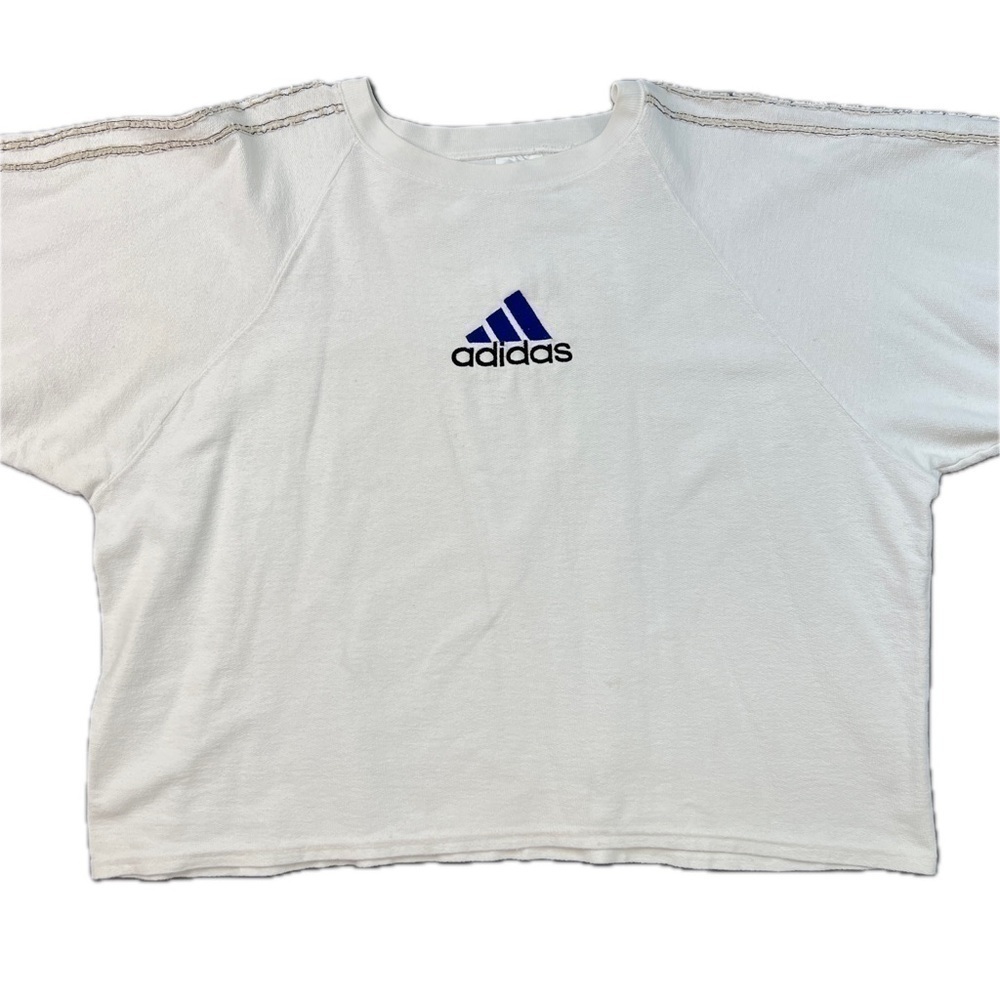 90s Vintage Embroidered Logo Adidas Raglan Sweatshirt - Picture 5 of 10
